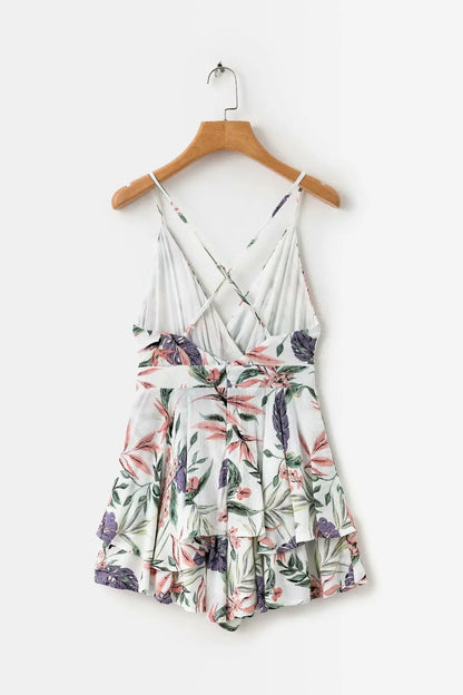 Floral Print Strap Dress (Sleeveless)