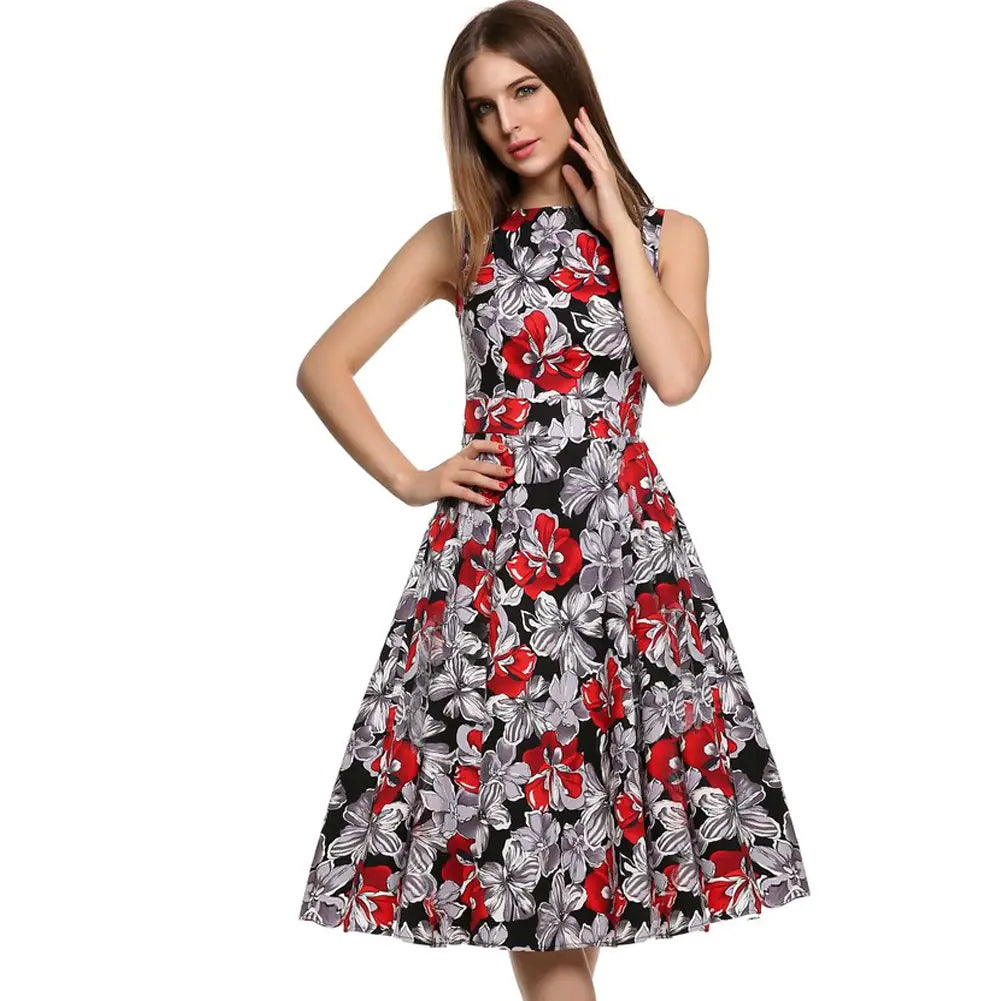 Vintage Floral Maxi Dress