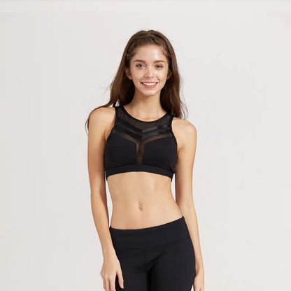 Shockproof Mesh Sports Bra, Quick-Dry Yoga Bra