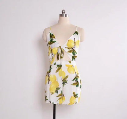 Bohemian Floral Print Spaghetti Strap Playsuit