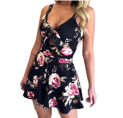 Floral Print Strap Jumpsuit