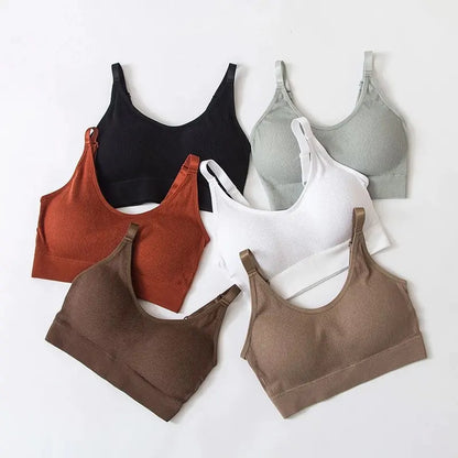 Seamless Cotton Sports Bra, Comfortable and Breathable