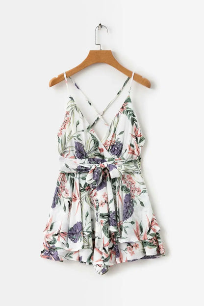 Floral Print Strap Dress (Sleeveless)