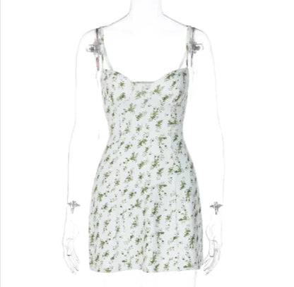 Floral Suspender Mini Dress