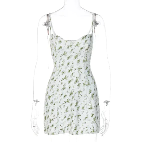 Floral Suspender Mini Dress