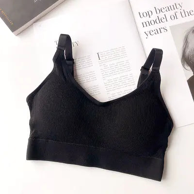 Seamless Cotton Sports Bra, Comfortable and Breathable