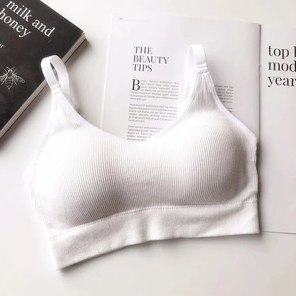 Seamless Cotton Sports Bra, Comfortable and Breathable