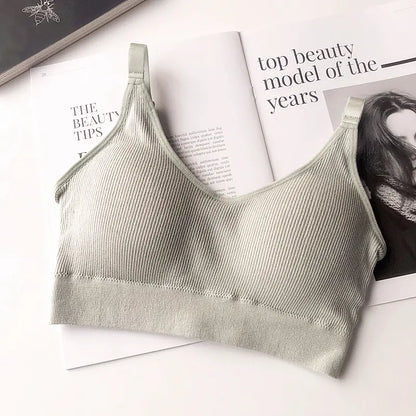 Seamless Cotton Sports Bra, Comfortable and Breathable