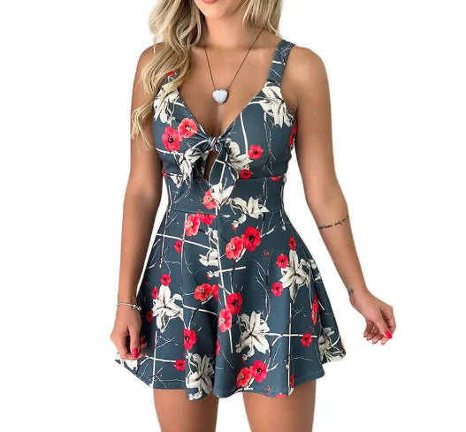 Floral Print Strap Jumpsuit