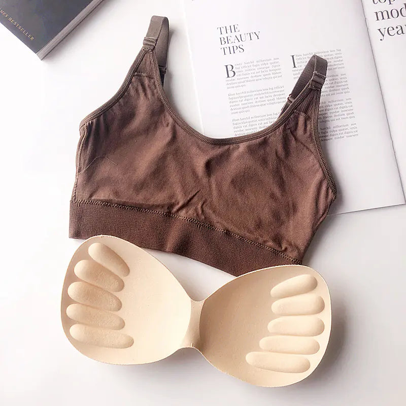 Seamless Cotton Sports Bra, Comfortable and Breathable